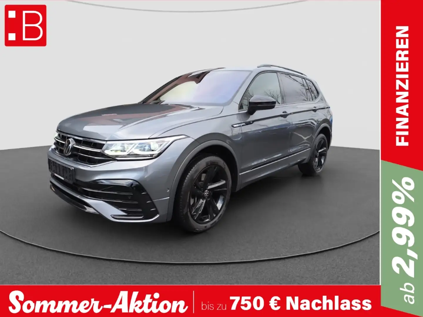 Volkswagen Tiguan Allspace 2.0 TSI DSG 4Mo. R-Line 5-J-G Matrix-LED AHK 7 Sit Grau - 1