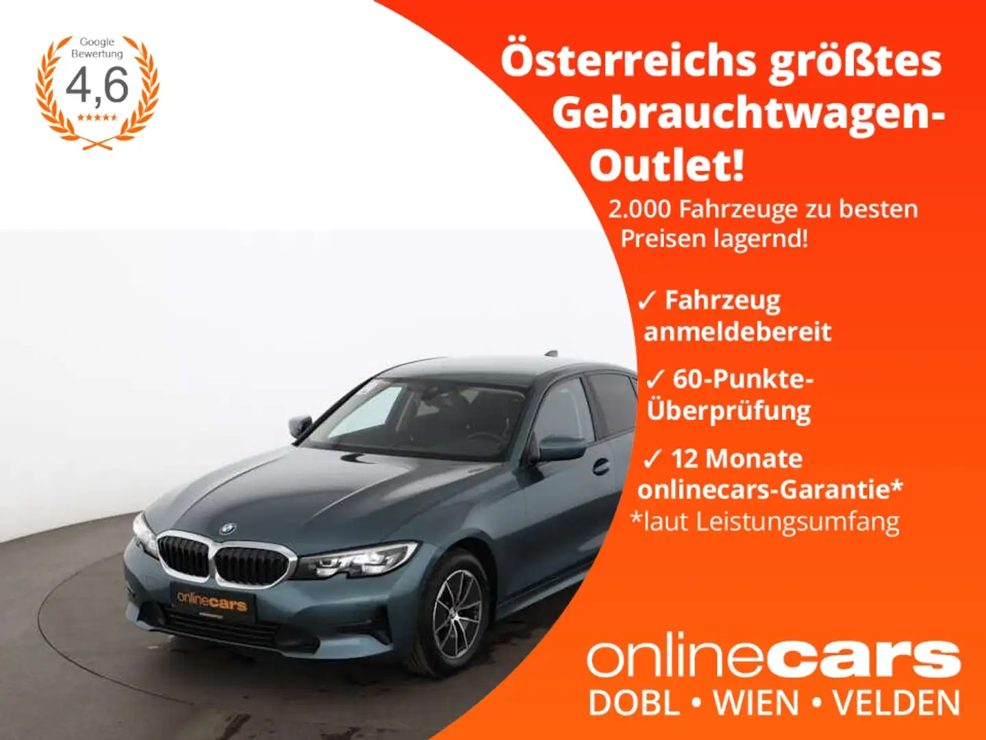 BMW 318 d Advantage Aut LED LEDER DIGI-TACHO NAVI H/K Blue - 1