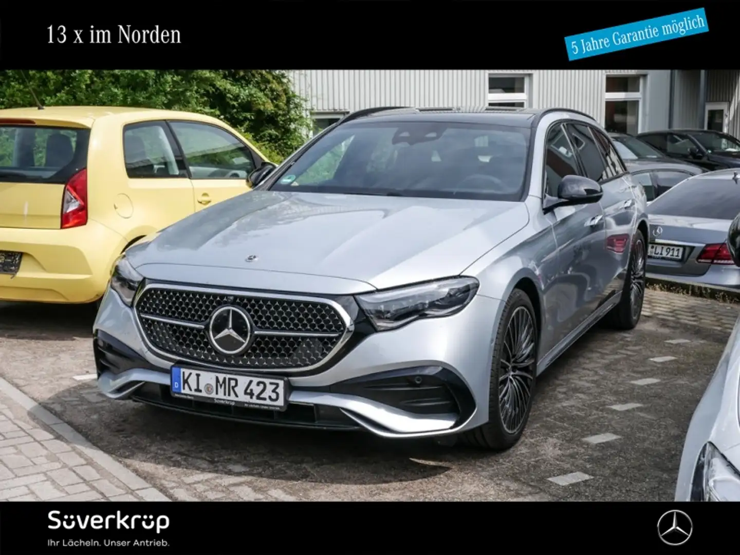 Mercedes-Benz E 220 d T BURM AMG NIGHT STANDH DISTR PANO 360 Silber - 1