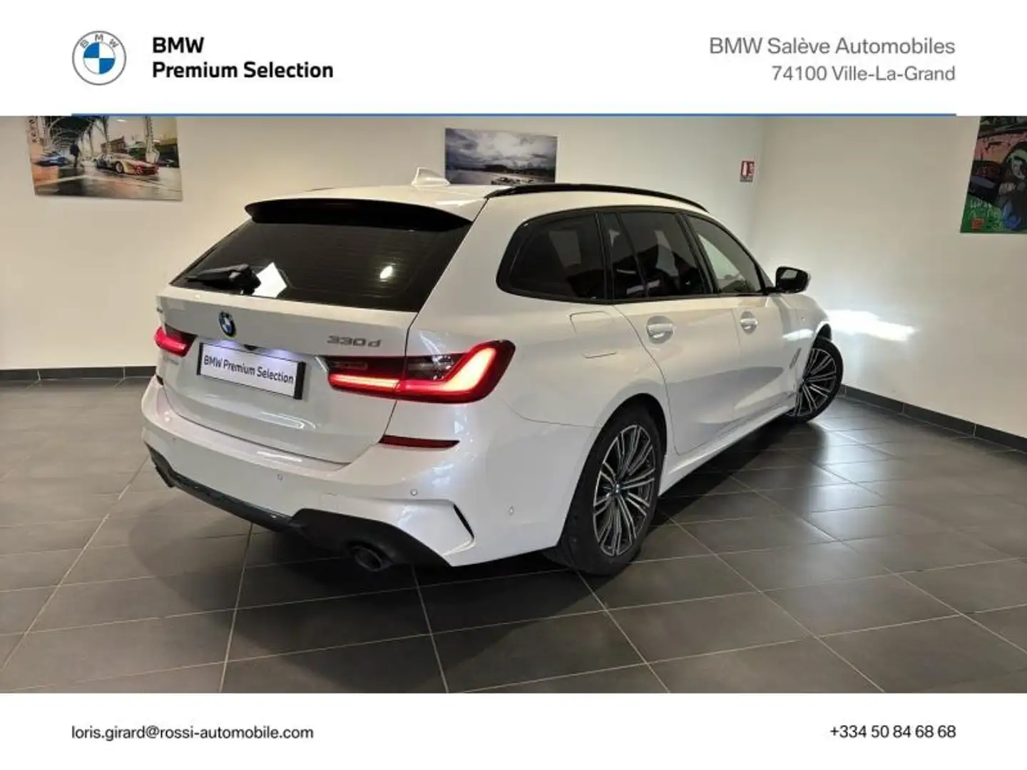 BMW 330 330dA MH xDrive 286ch M Sport 17cv Blanc - 2