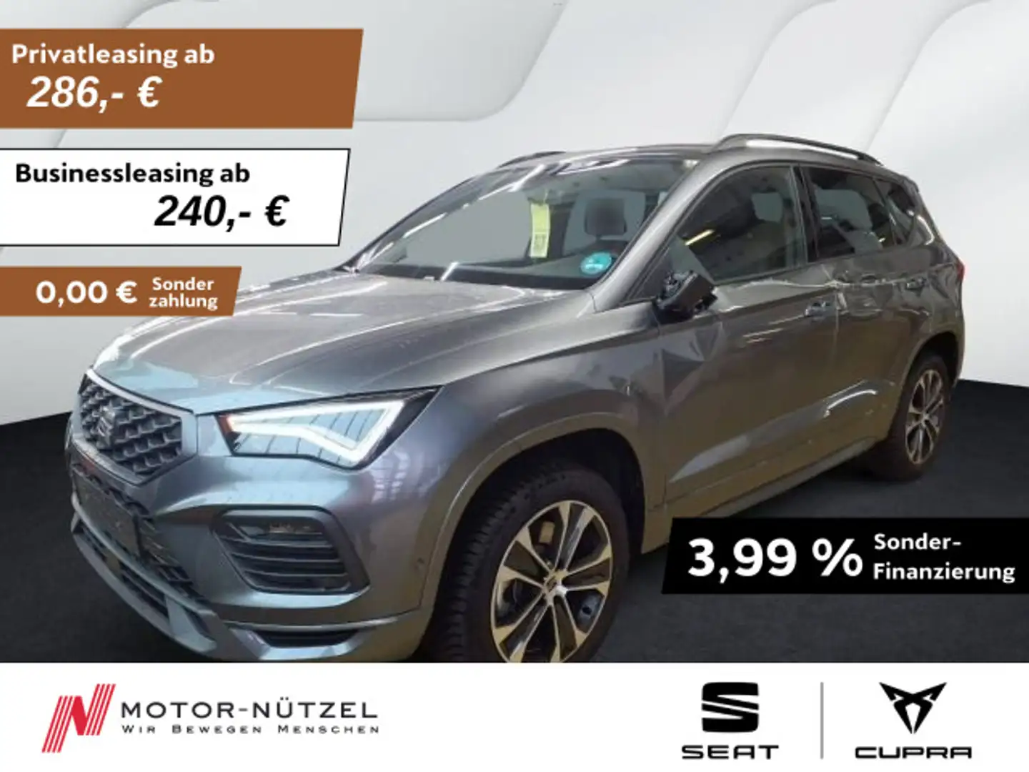 SEAT Ateca 2.0 TDI DSG FR LED+NAV+APP+ACC+SHZ+RFK+NSW Grau - 1