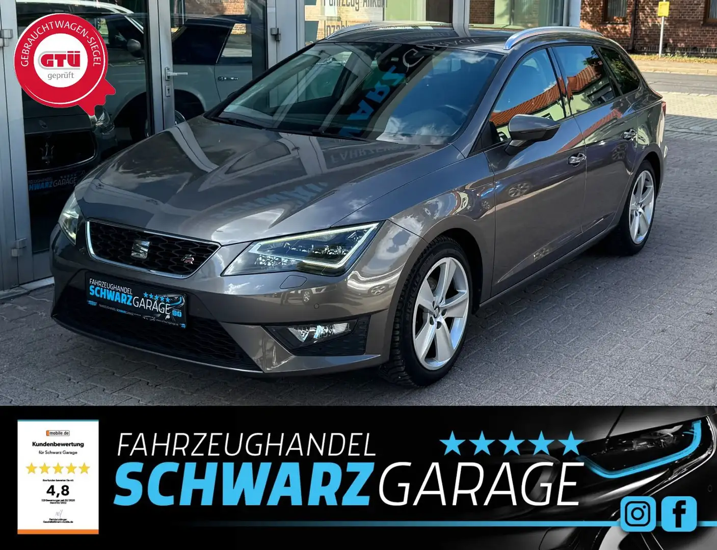 SEAT Leon ST FR*SHZ*TEMPOMAT* Gris - 1