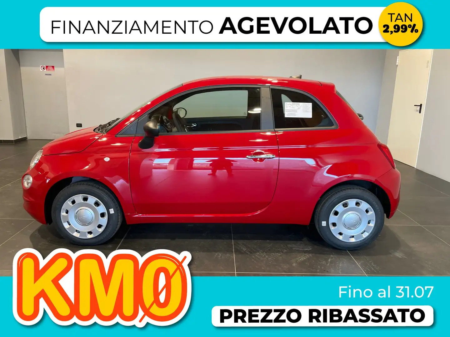 Fiat 500 My24  1.0 70 Cv Hybrid Rosso - 2