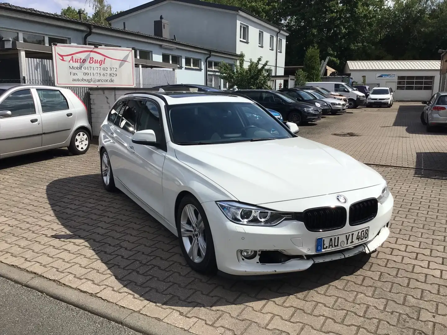 BMW 320 d +Klima+Automatic+Panoramadach Bianco - 2