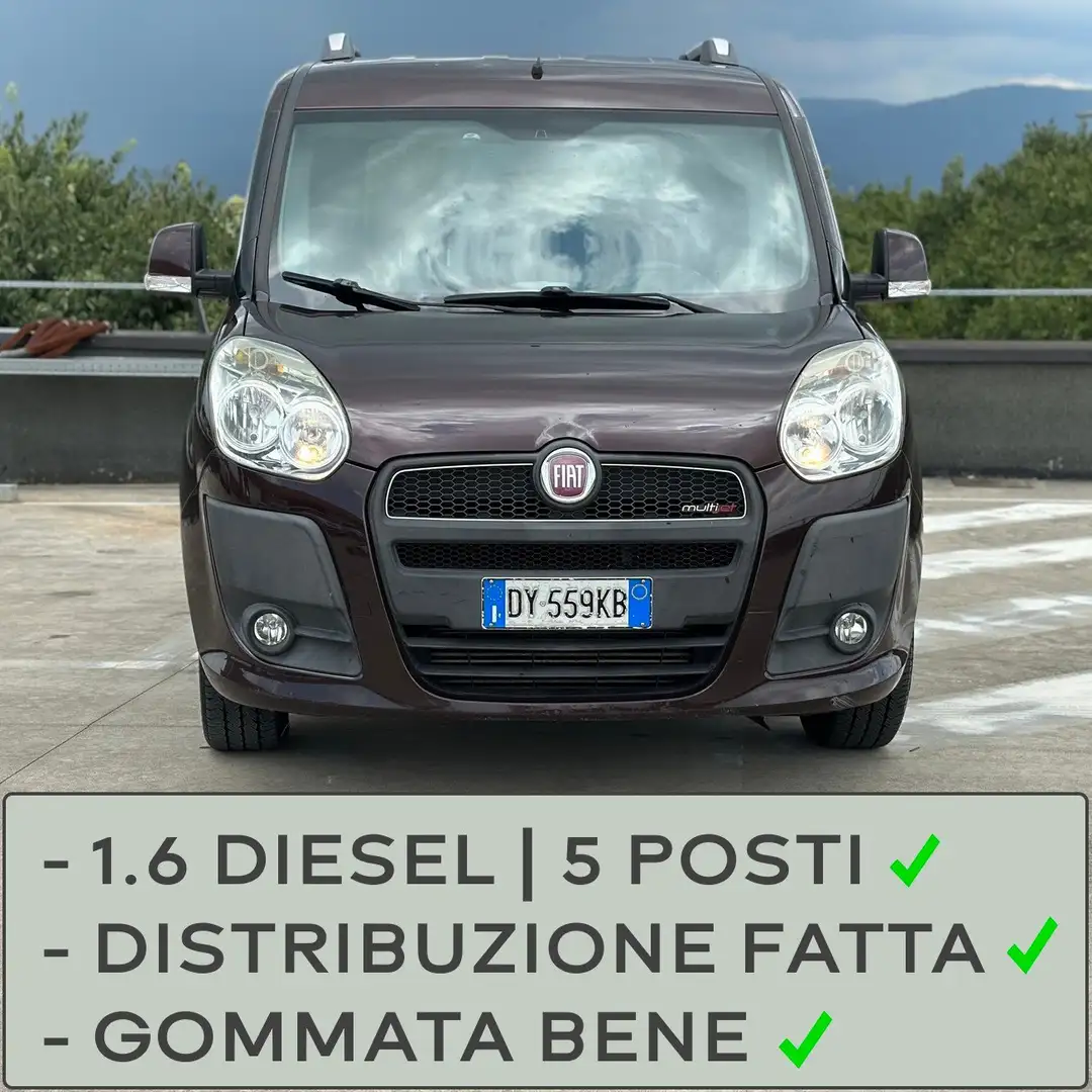 Fiat Doblo 1.6 Diesel, 5 posti, Gomme e Distribuzione Buoni Nero - 1