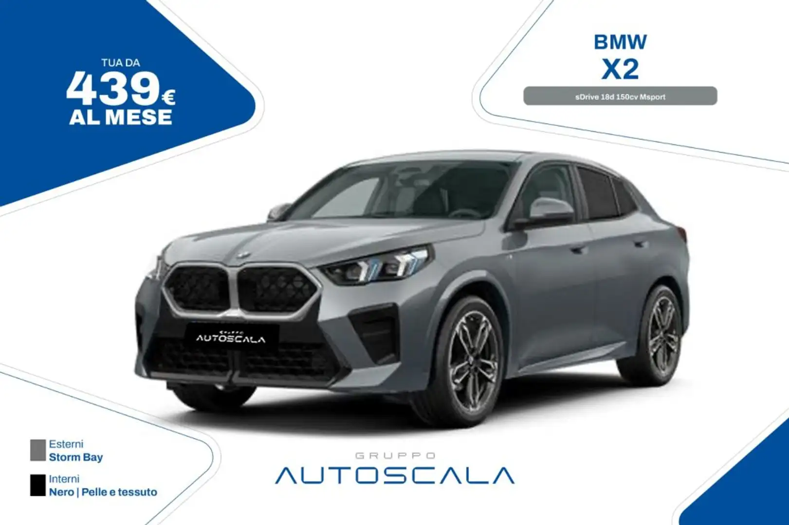 BMW X2 sDrive 18d 150cv Msport Gris - 1