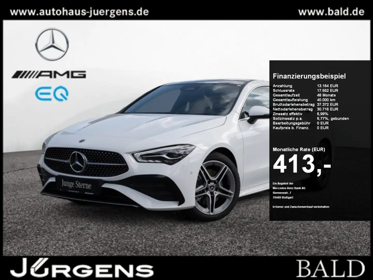 Mercedes-Benz CLA 220 d Coupé AMG-Sport/LED/Cam/Pano/Mopf/18' Weiß - 1