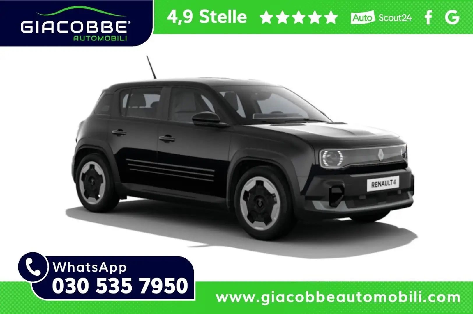 Renault R 4 🔥ELECTRIC EVOLUTION 150cv COMFORT RANGE🔥 Schwarz - 1