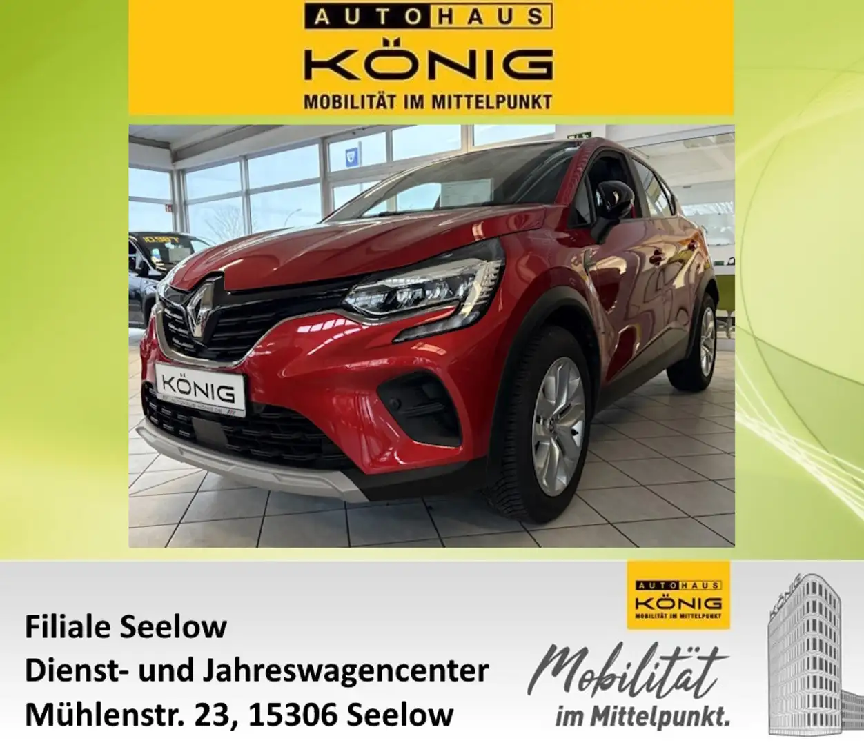 Renault Captur 1.3 TCe 140 EVOLUTION Klima Automatik Rot - 1