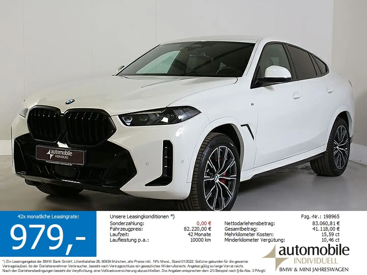 BMW X6 xDr.30dA M Sport Pro Widescreen AHK H&K HuD Weiß - 1