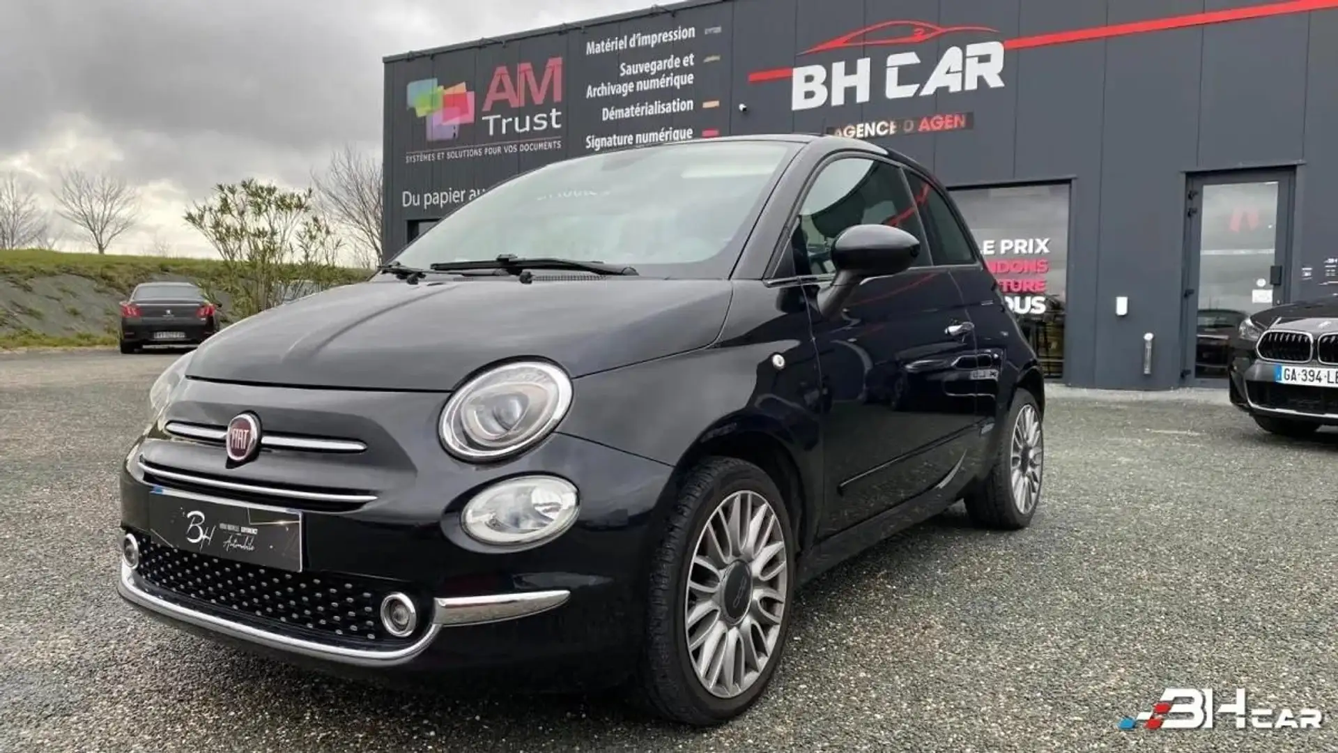 Fiat 500 1.2 70 LOUNGE Noir - 1