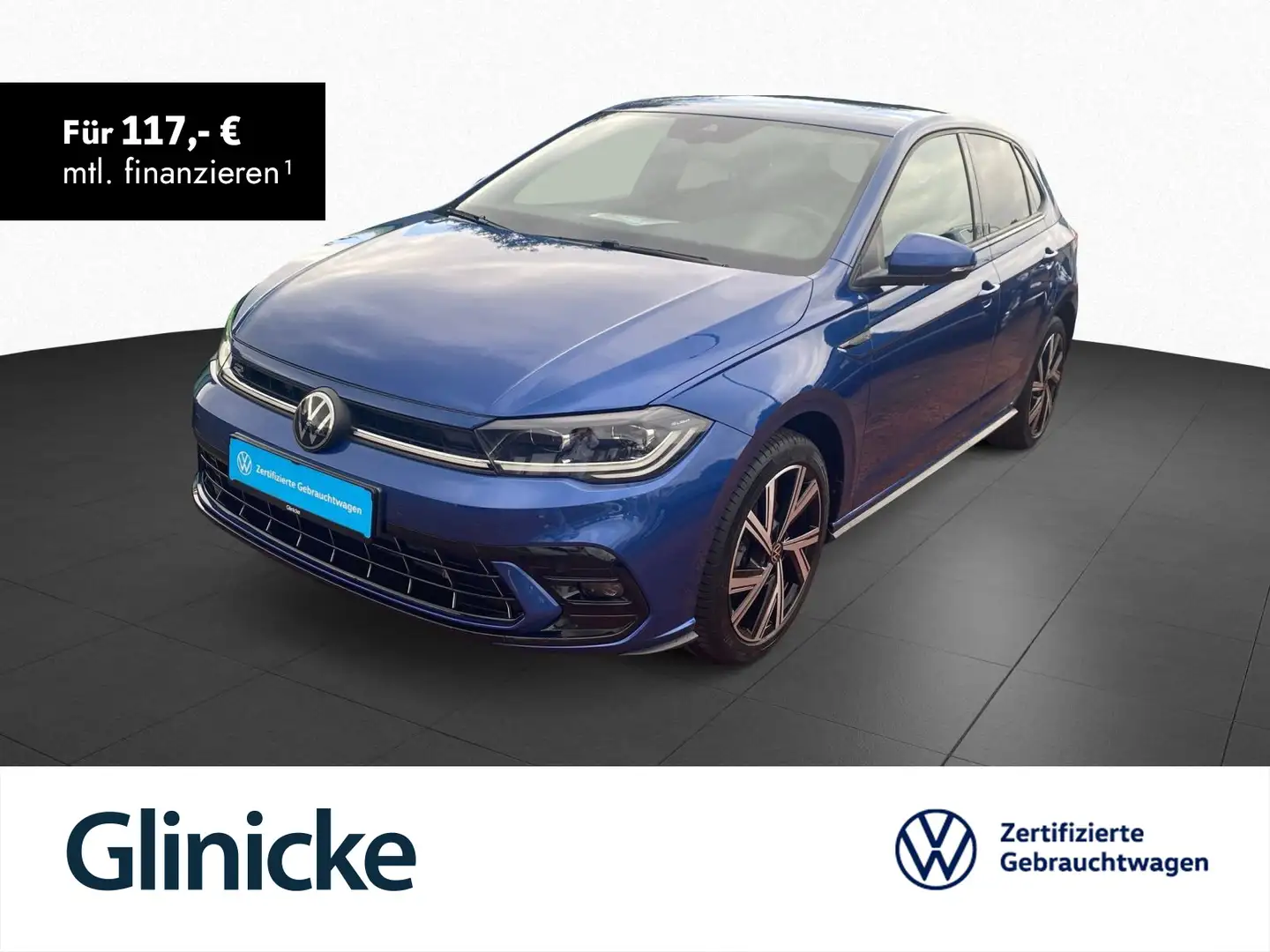 Volkswagen Polo 1.0TSI DSG R-Line Navi RFK Matrix-LED Sitzh Blau - 1