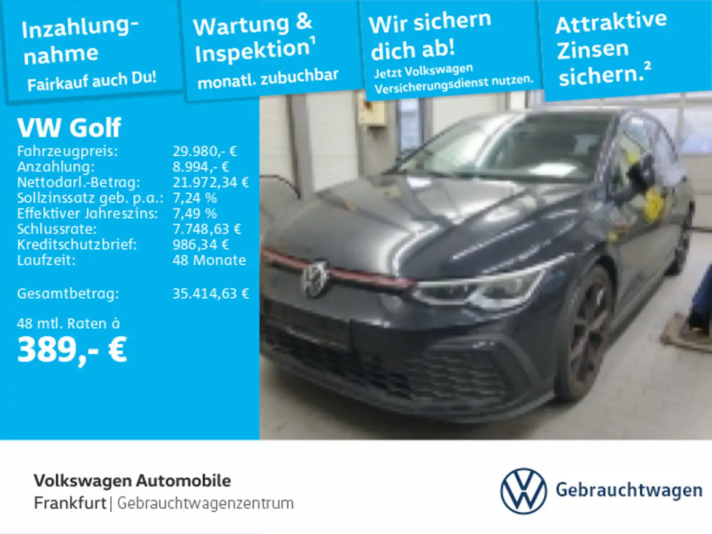 Volkswagen Golf GTI Golf VIII 2.0 TSI DSG GTI Navi DAB+ LEDPlus Stan Schwarz - 1