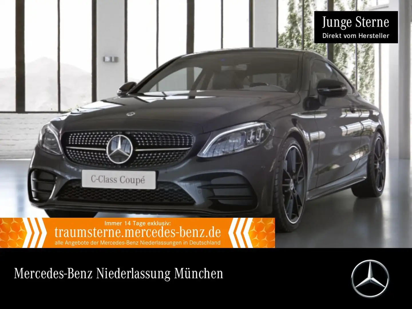 Mercedes-Benz C 200 Coupé AMG+NIGHT+PANO+MULTIBEAM+KAMERA+SPUR Grau - 1
