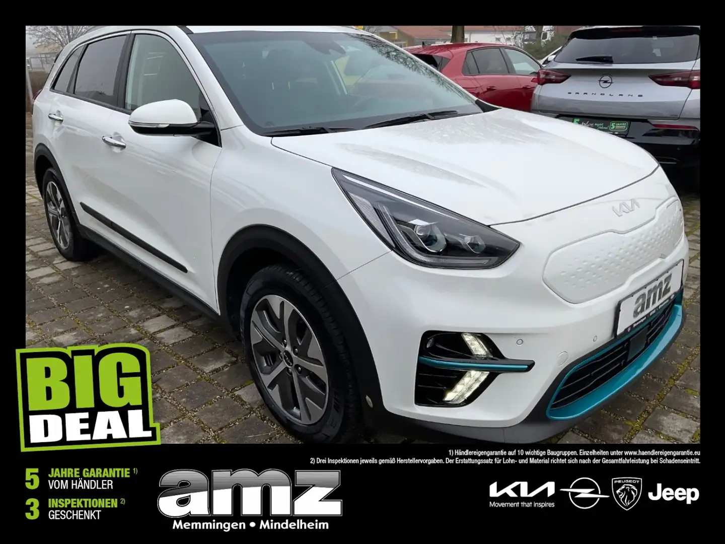 Kia Niro e- 64kWh Spirit ACC+11KWOBC+Navi+KeyLess Weiß - 1