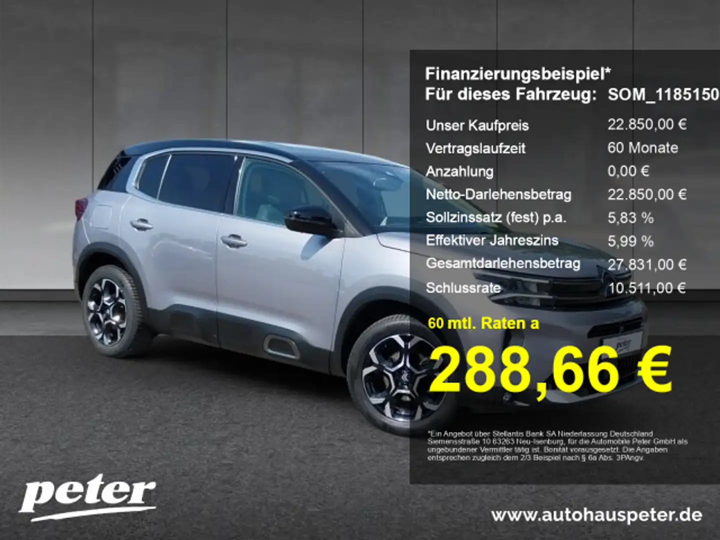 Citroen C5 Aircross C5 Aircross Max 130 EAT8 +Klima+Navi+Kamera+ Grau - 1