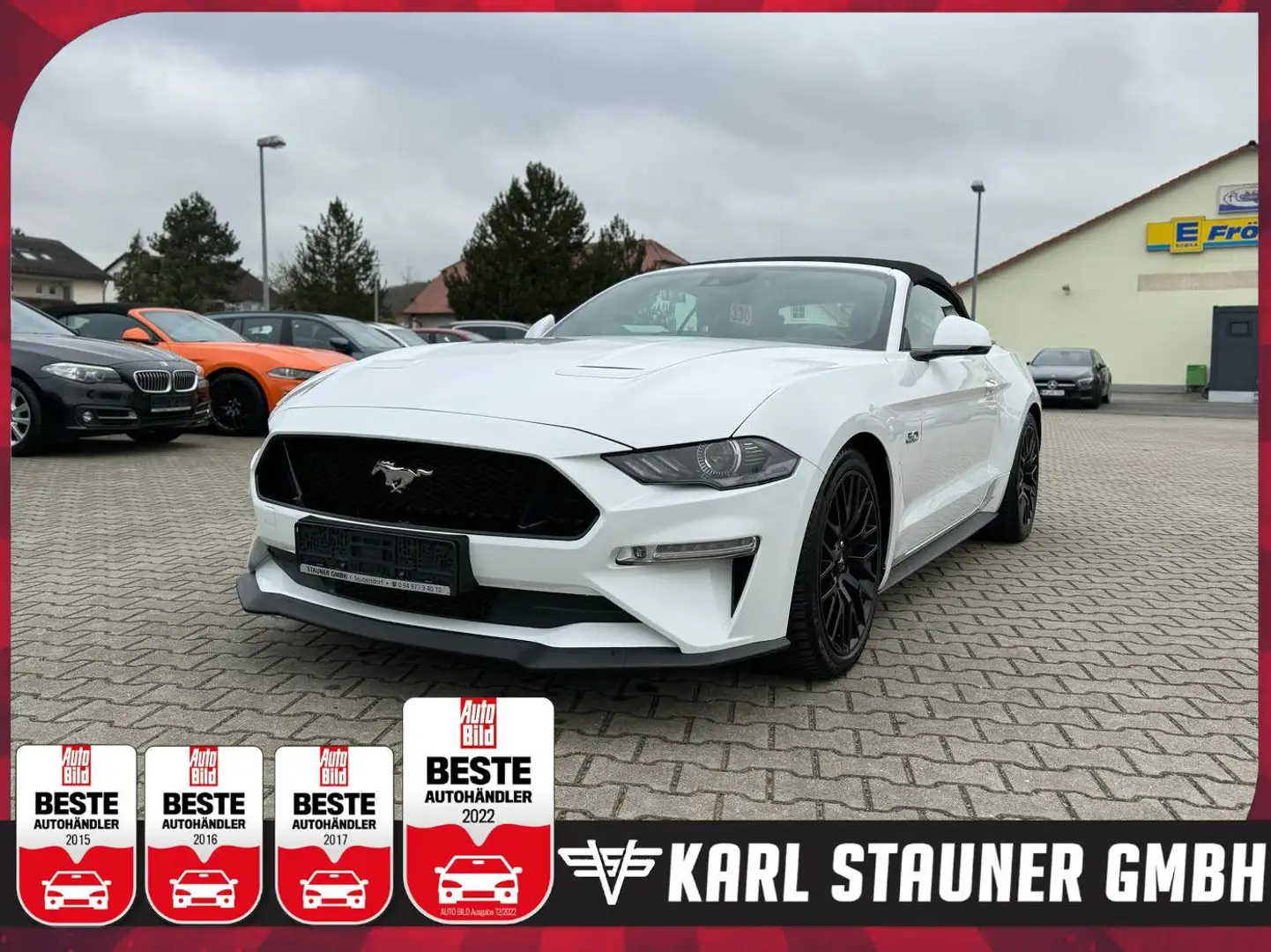 Ford Mustang GT 5.0 Cabriolet White - 1
