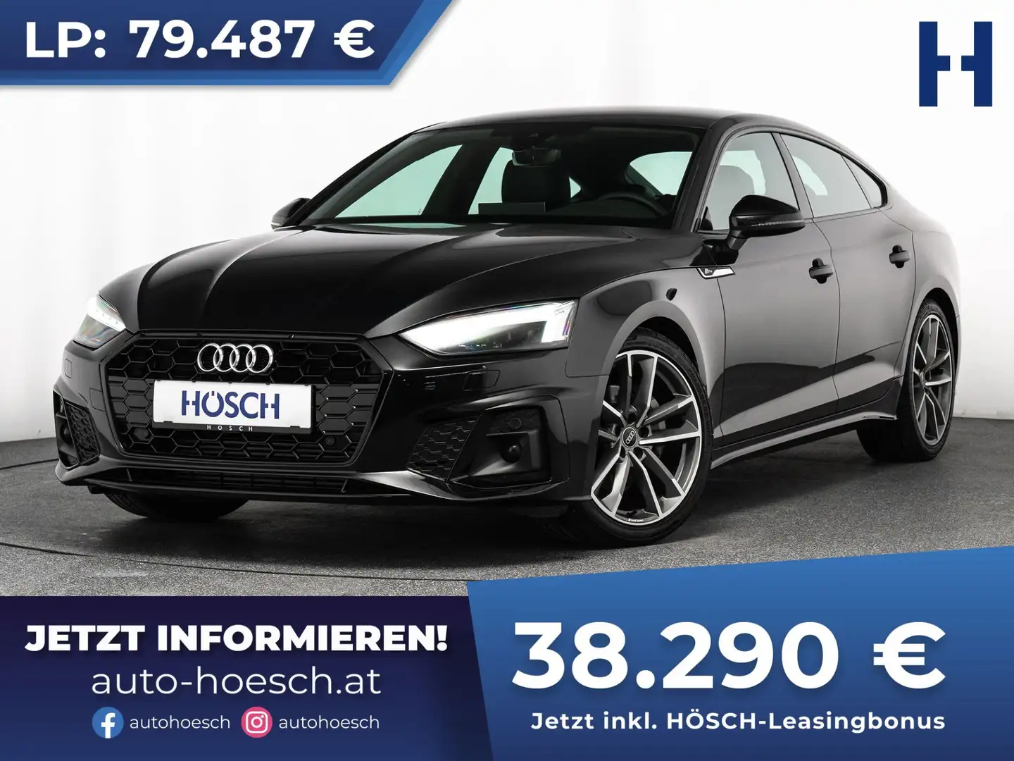 Audi A5 SB 40 TFSI 2xS-LINE TRAUMEXTRAS -52% Schwarz - 1