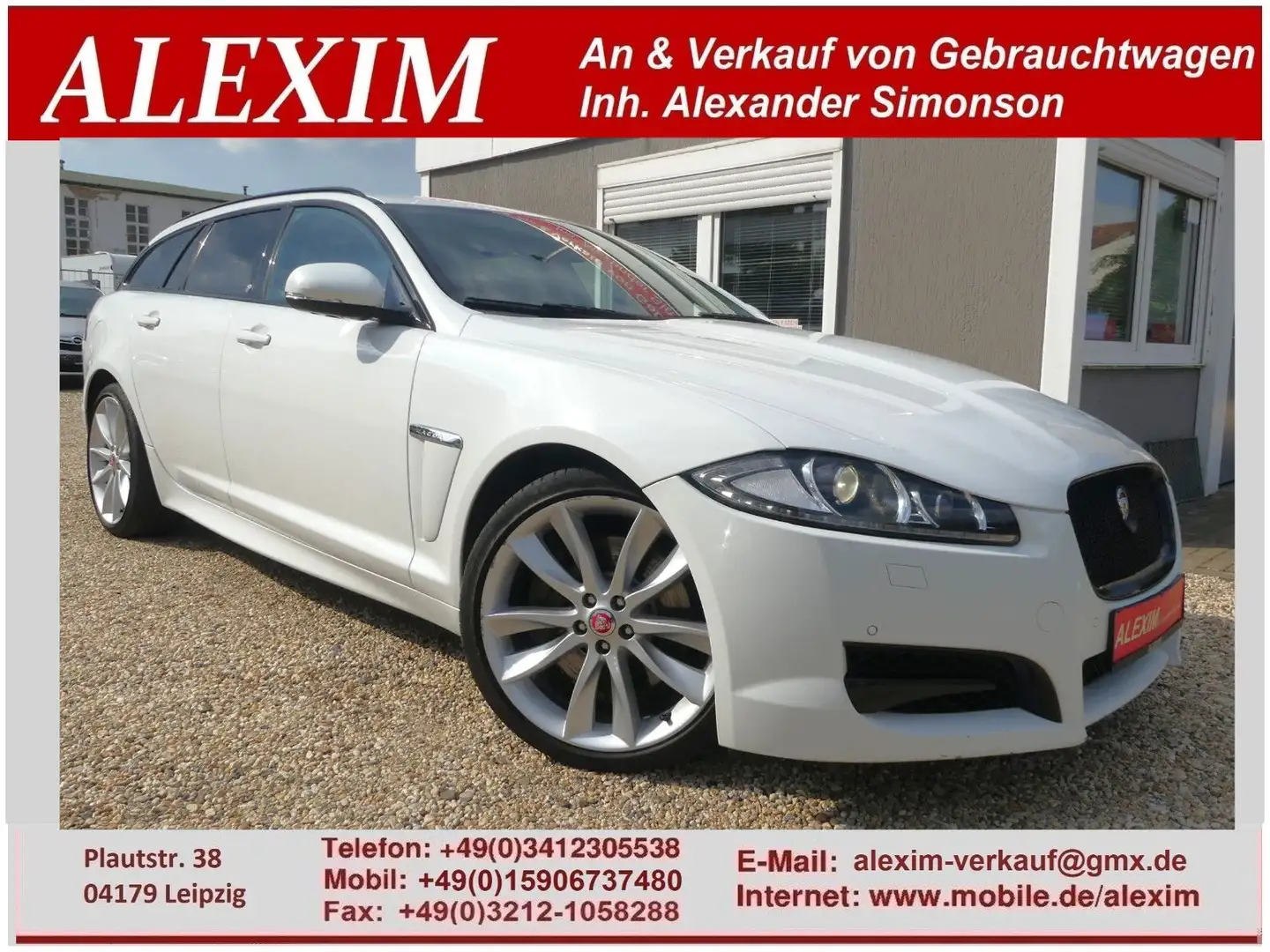 Jaguar XF Sportbrake3.0 V6D/Xenon/Lenkradheiz/Vollleder Weiß - 1