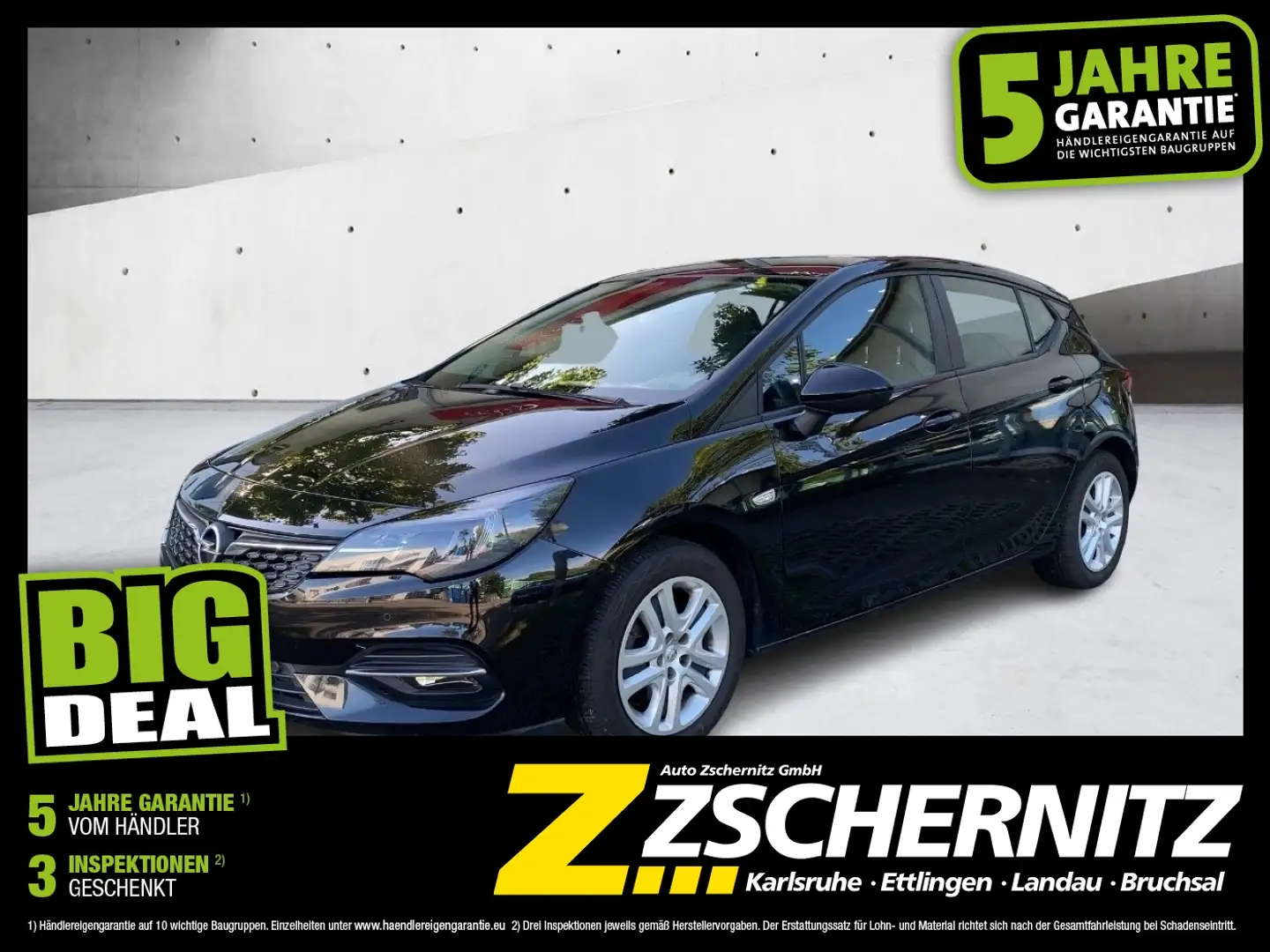 Opel Astra K 1.2 Turbo Edition LED+Navi+SHZ+Winterp. Schwarz - 1