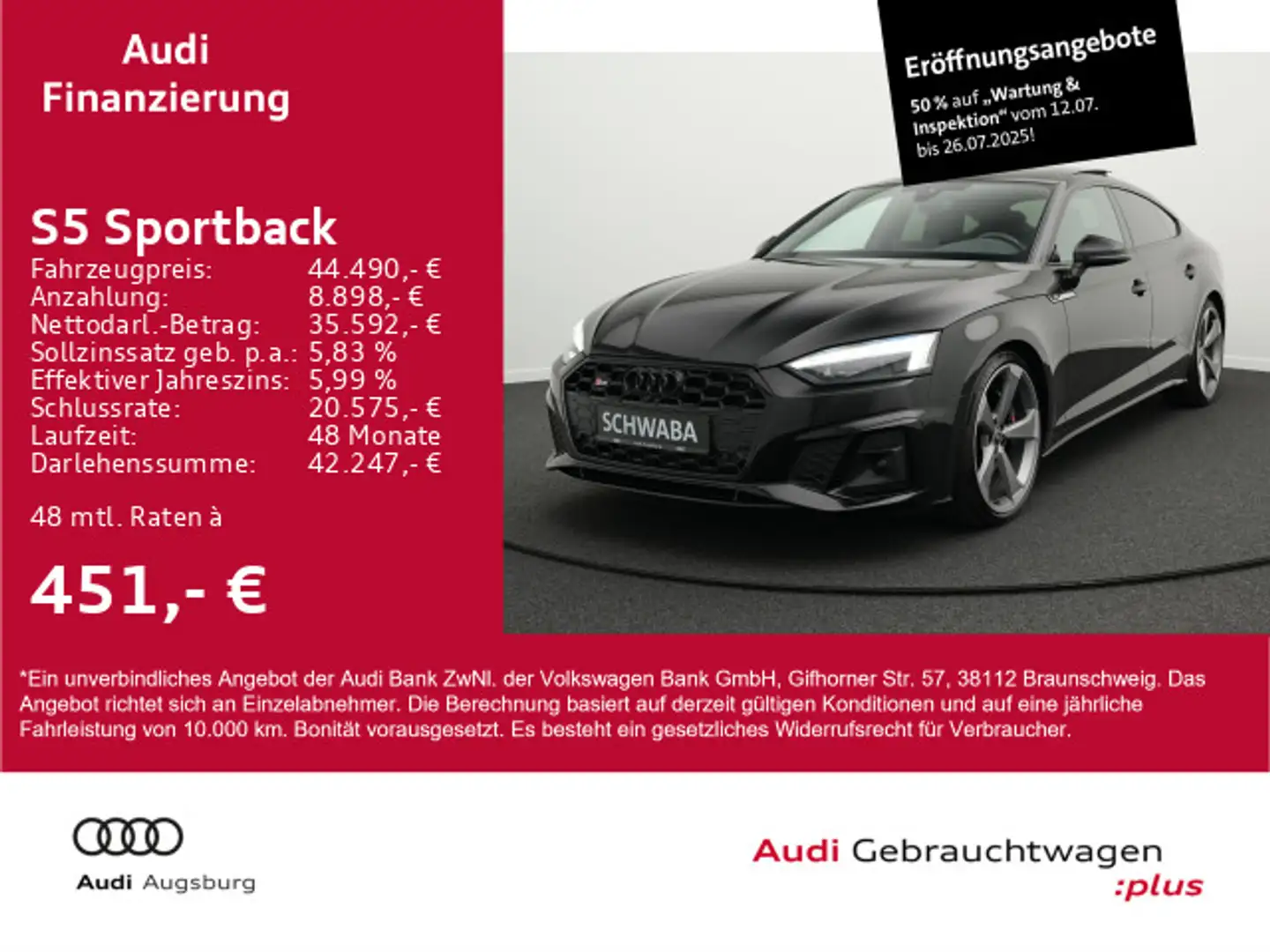 Audi S5 TDI quattro *PANO*MATRIX*R-KAM*20'' Nero - 1