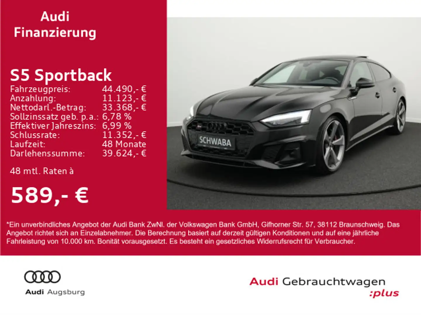 Audi S5 TDI quattro *PANO*MATRIX*R-KAM*20'' Schwarz - 1
