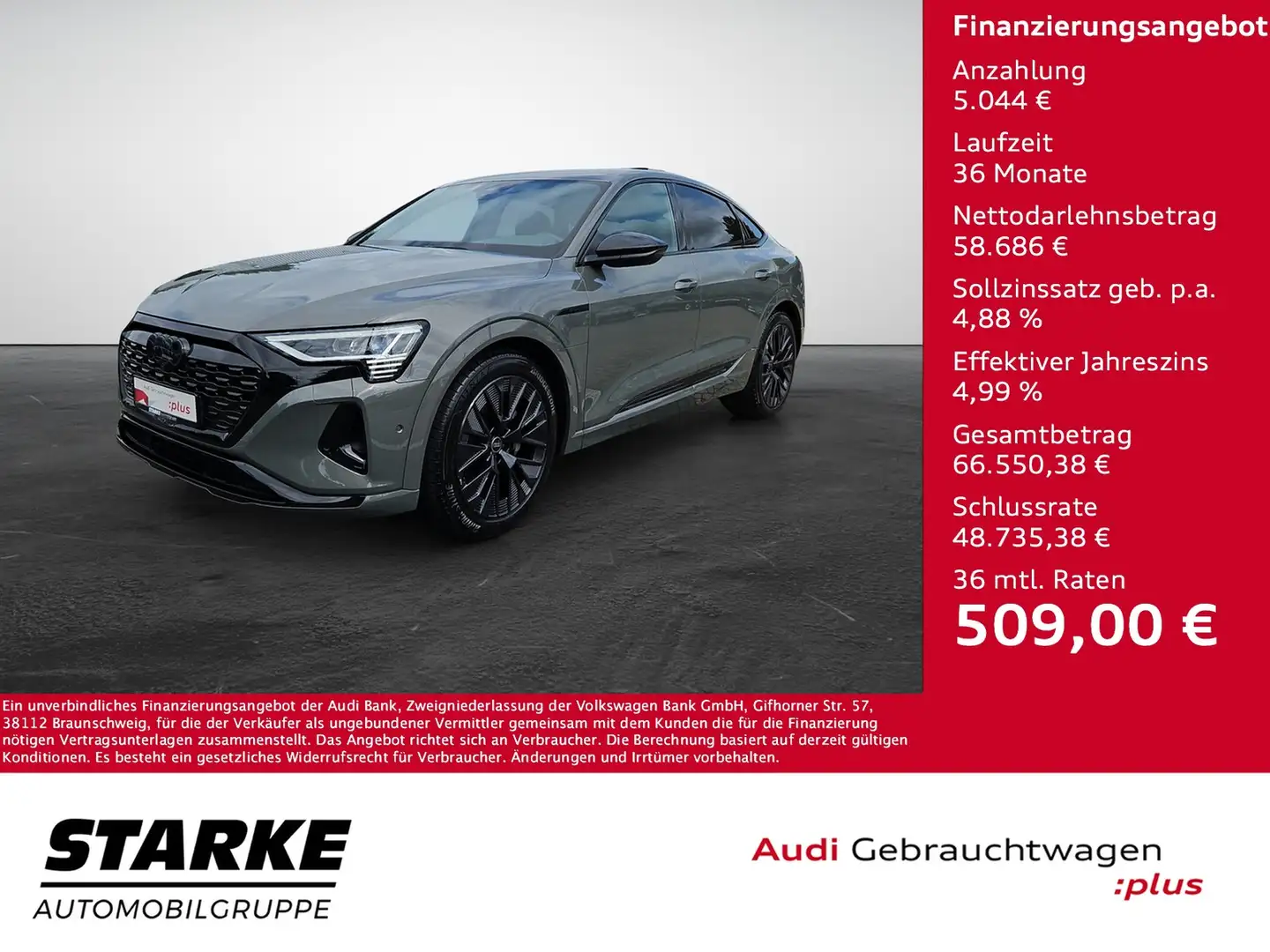 Audi Q8 Sportback 55 e-tron quattro advanced AHK Matrix... Gri - 1