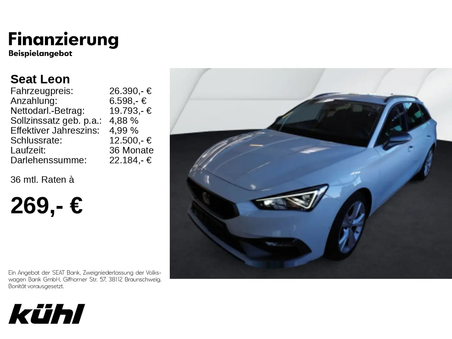 SEAT Leon SP 1.5 eTSI FR LED Kamera App Navi Weiß - 1