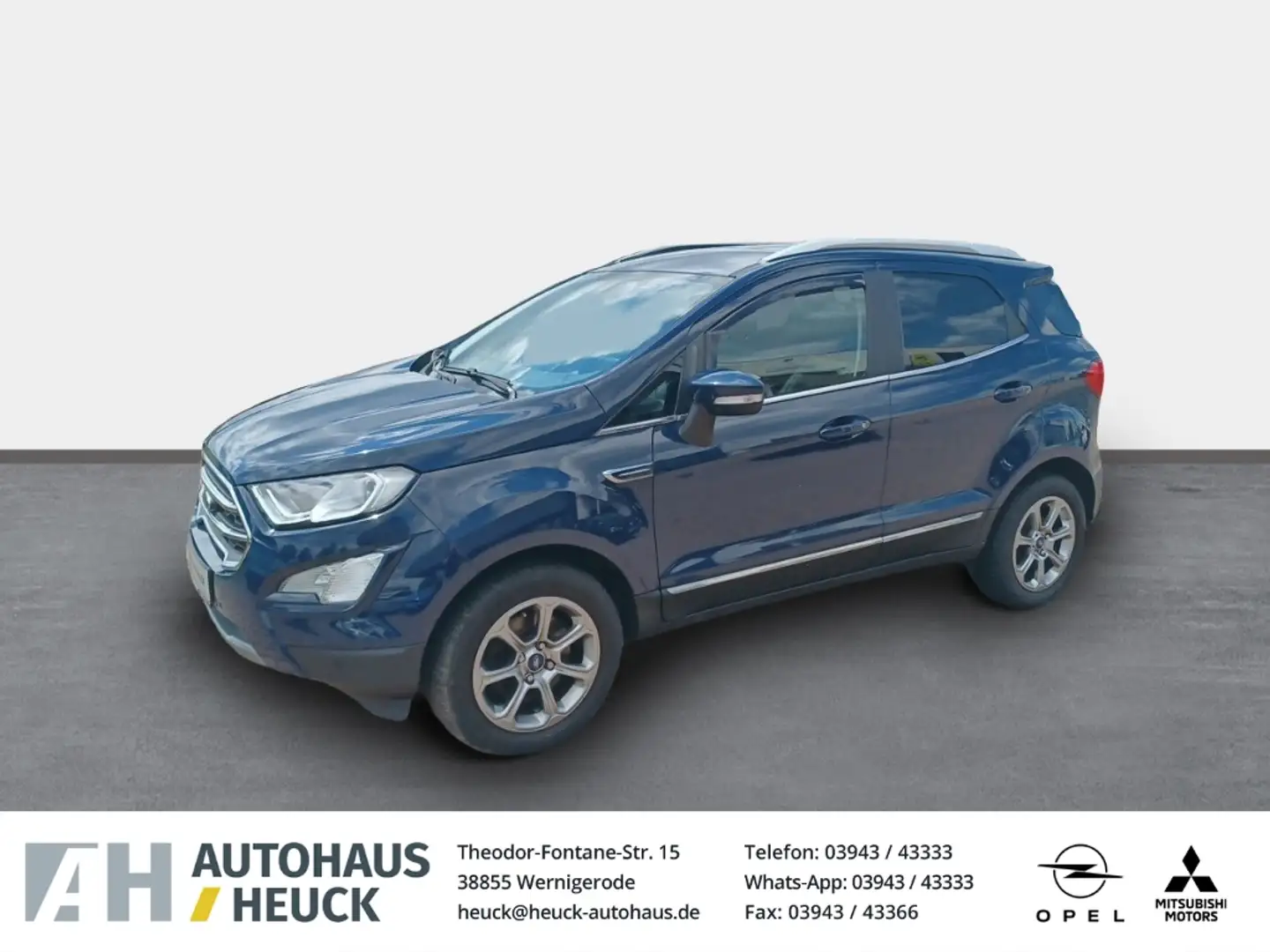 Ford EcoSport Titanium 1.0 EcoBoost Dach Apple CarPlay Android A Blau - 1