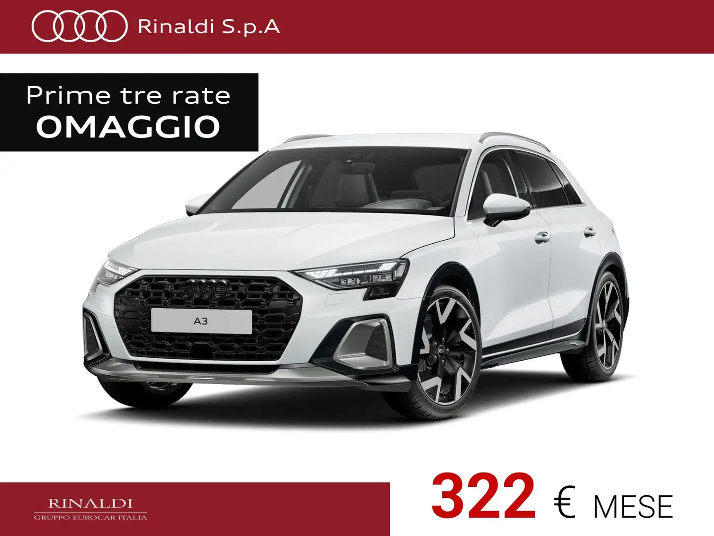 Audi A3 allstreet 35 1.5 tfsi mhev identity contrast s-tro Bianco - 1