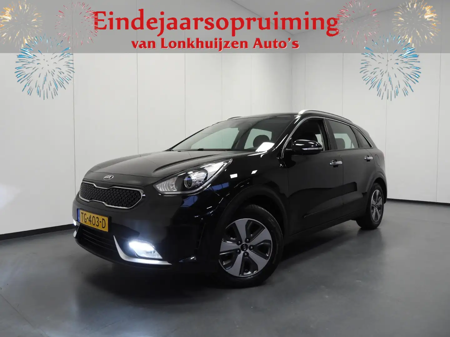 Kia Niro 1.6 GDi Hybrid DynamicLine NAVI/CAMERA/CRUISE/TREK Zwart - 1