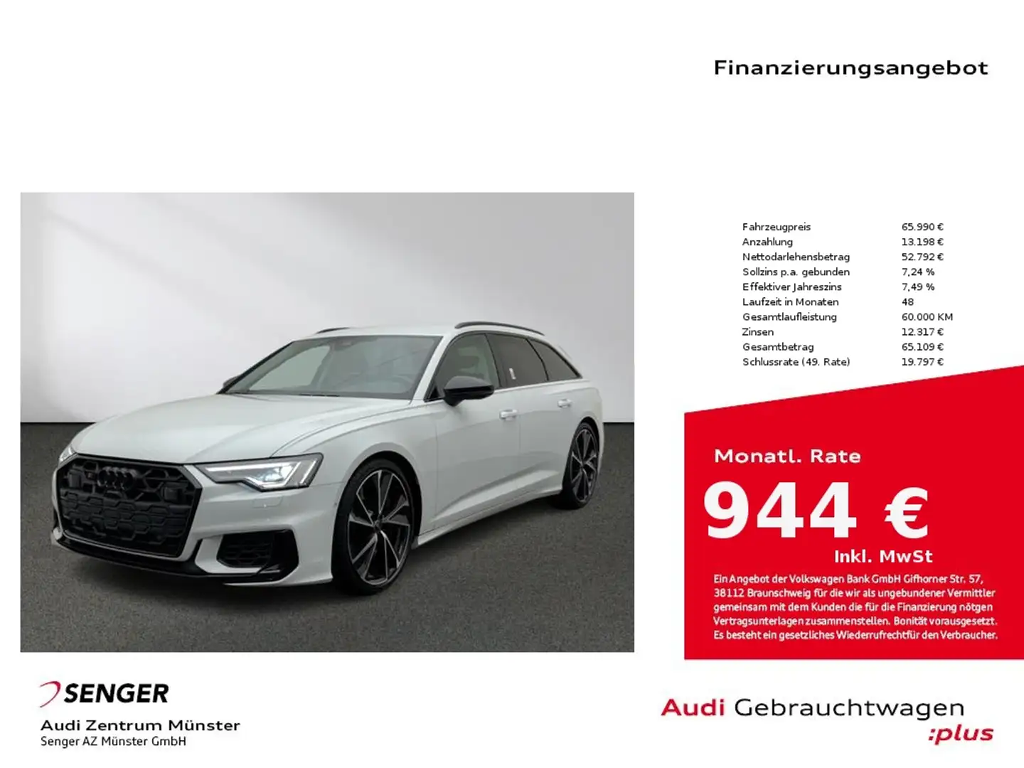 Audi S6 Avant 3.0 TDI quattro MMI LED 360° Kamera Weiß - 1