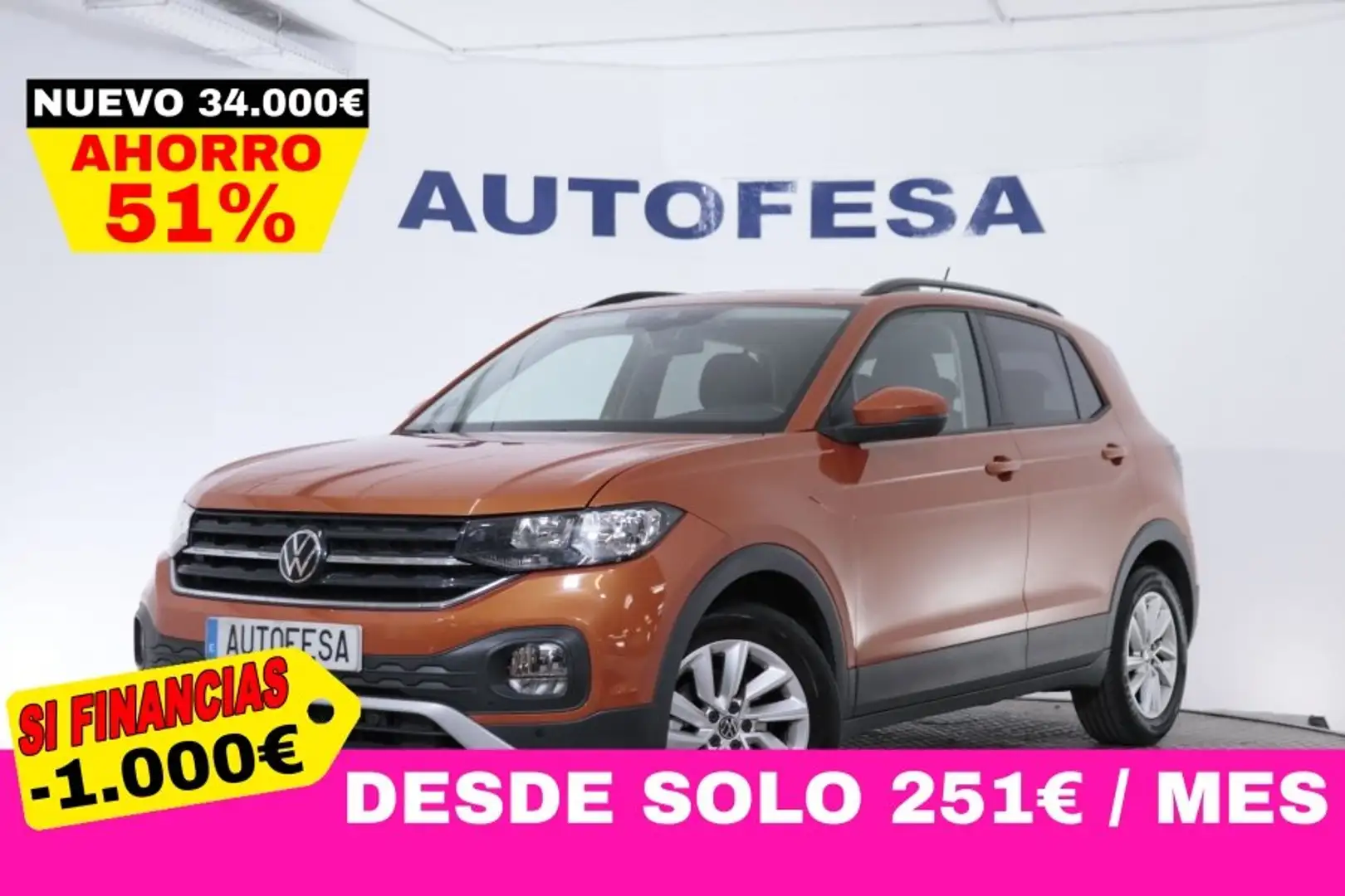 Volkswagen T-Cross 1.0 TSI DSG AUTO 110CV 5P # NAVY, PARKTRONIC Oranje - 1