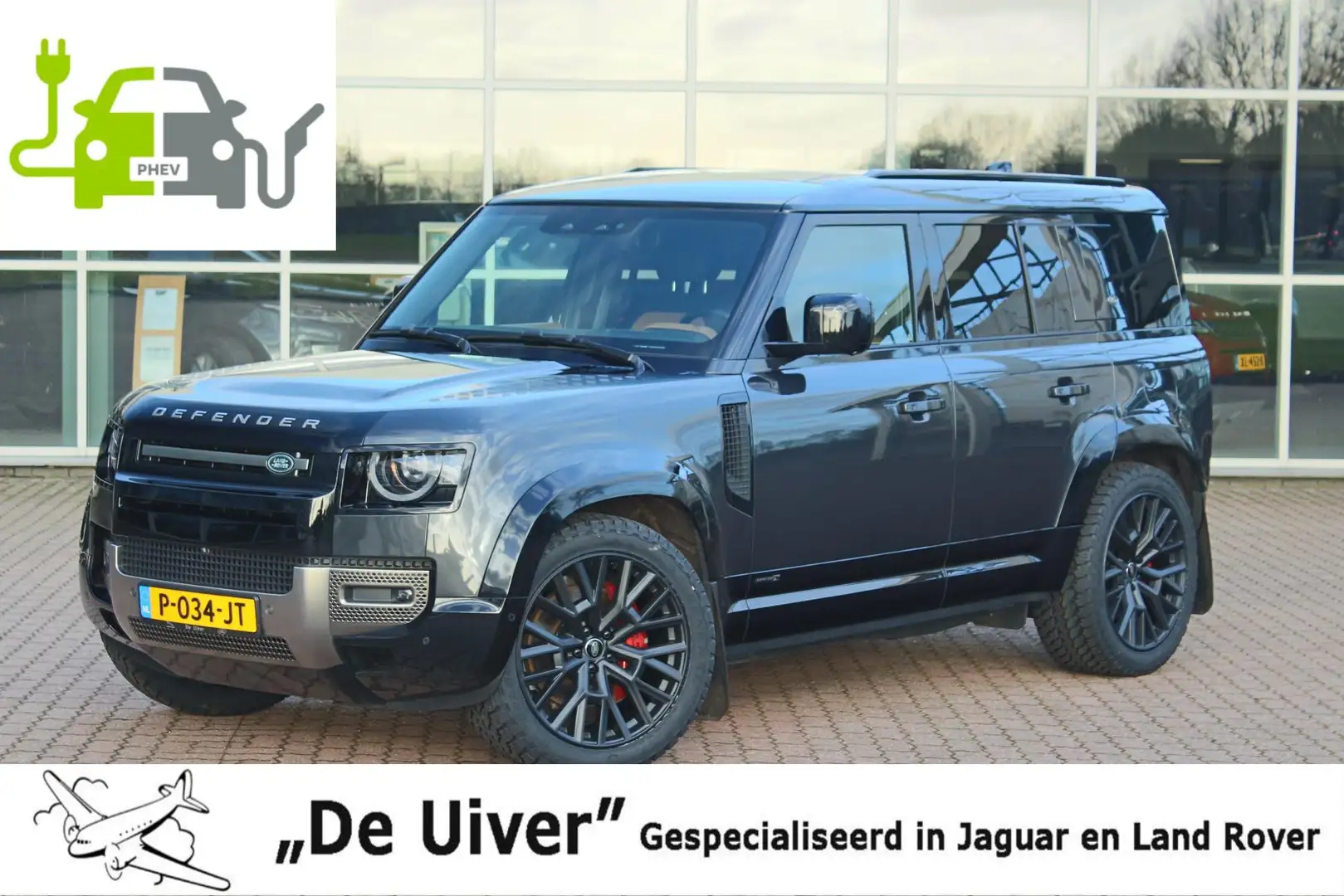 Land Rover Defender 2.0 P400e 110 X Pano | Head-Up | 22 Inch | Stoelko Grijs - 1