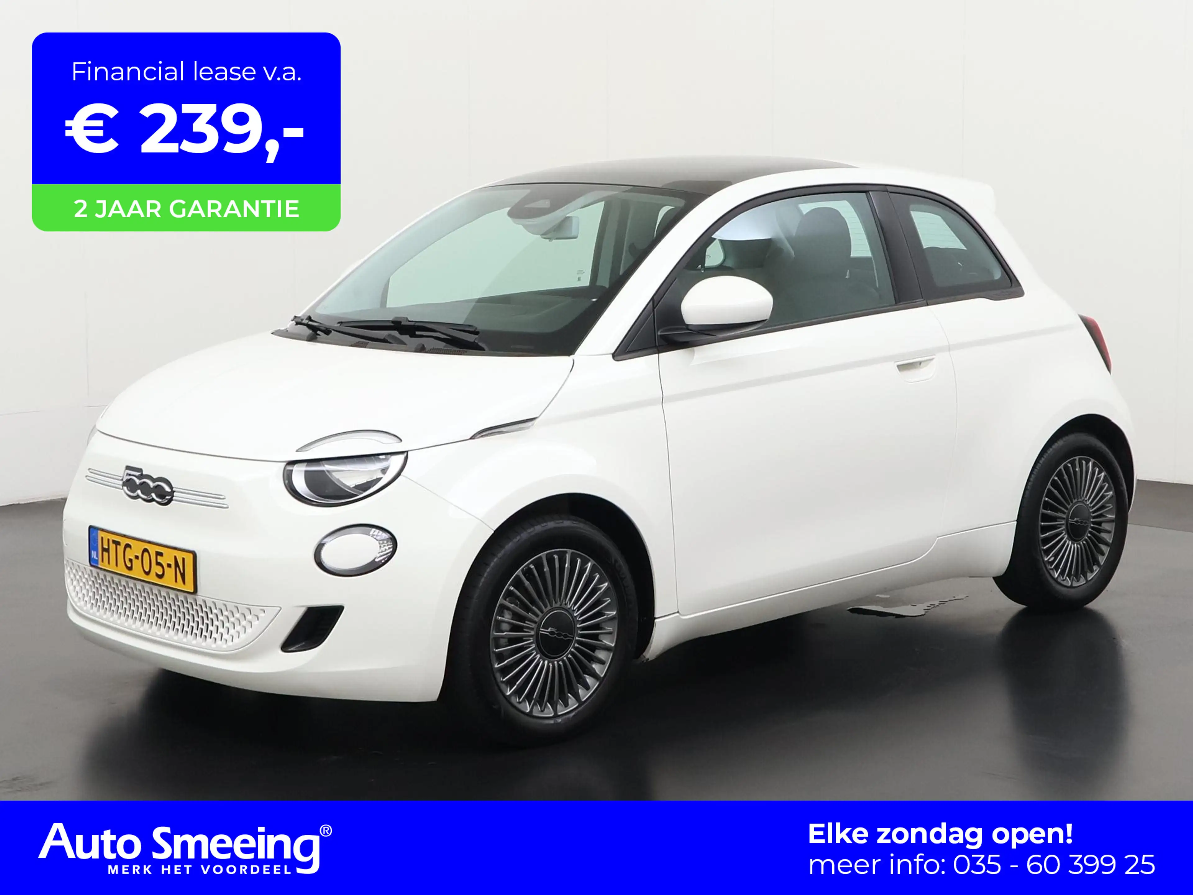 Fiat 500e Icon 42 kWh | SOH 95% | Panoramadak | Digital Cock