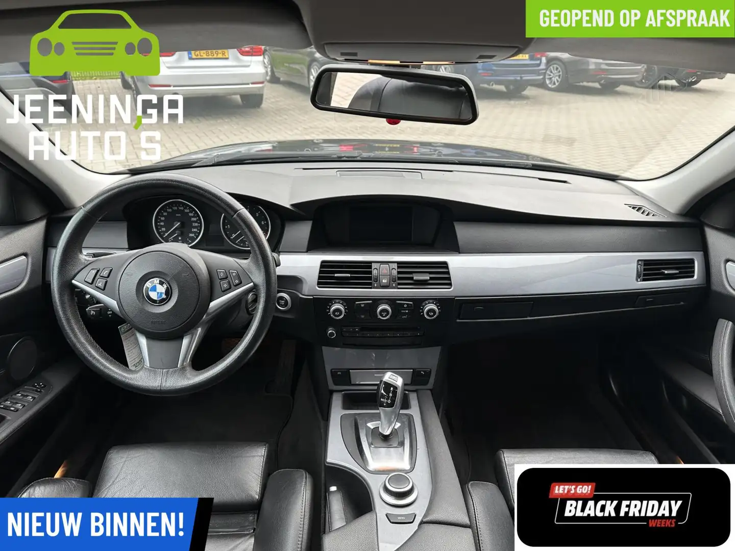 BMW 525 5-serie 525i |Leer|Airco|PDC Negro - 2