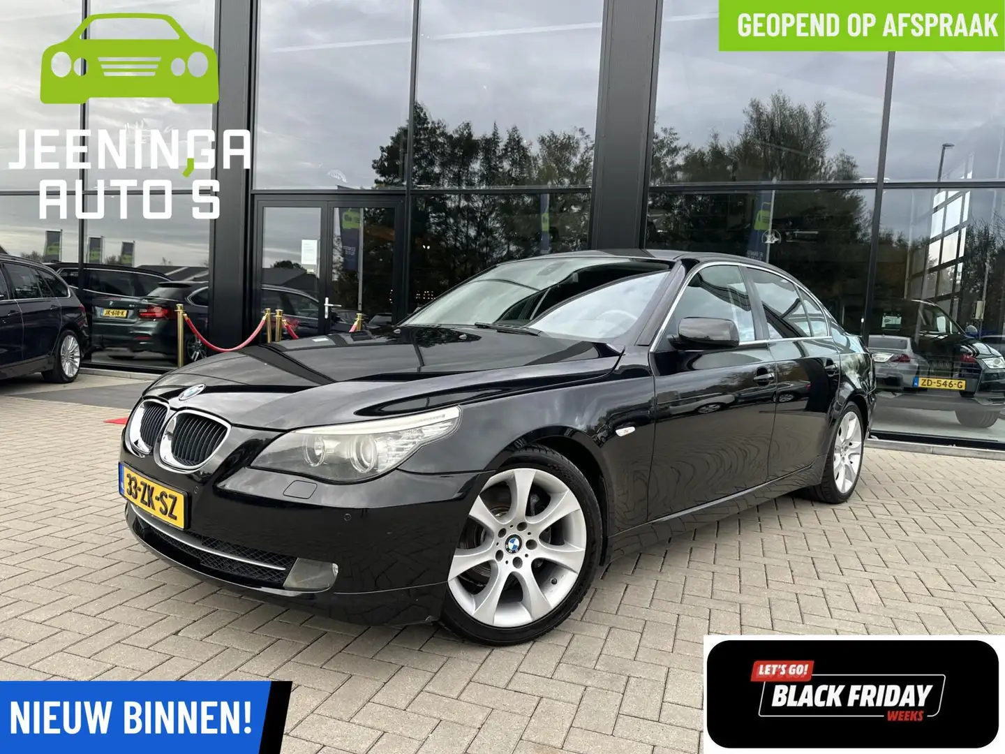 BMW 525 5-serie 525i |Leer|Airco|PDC Negro - 1
