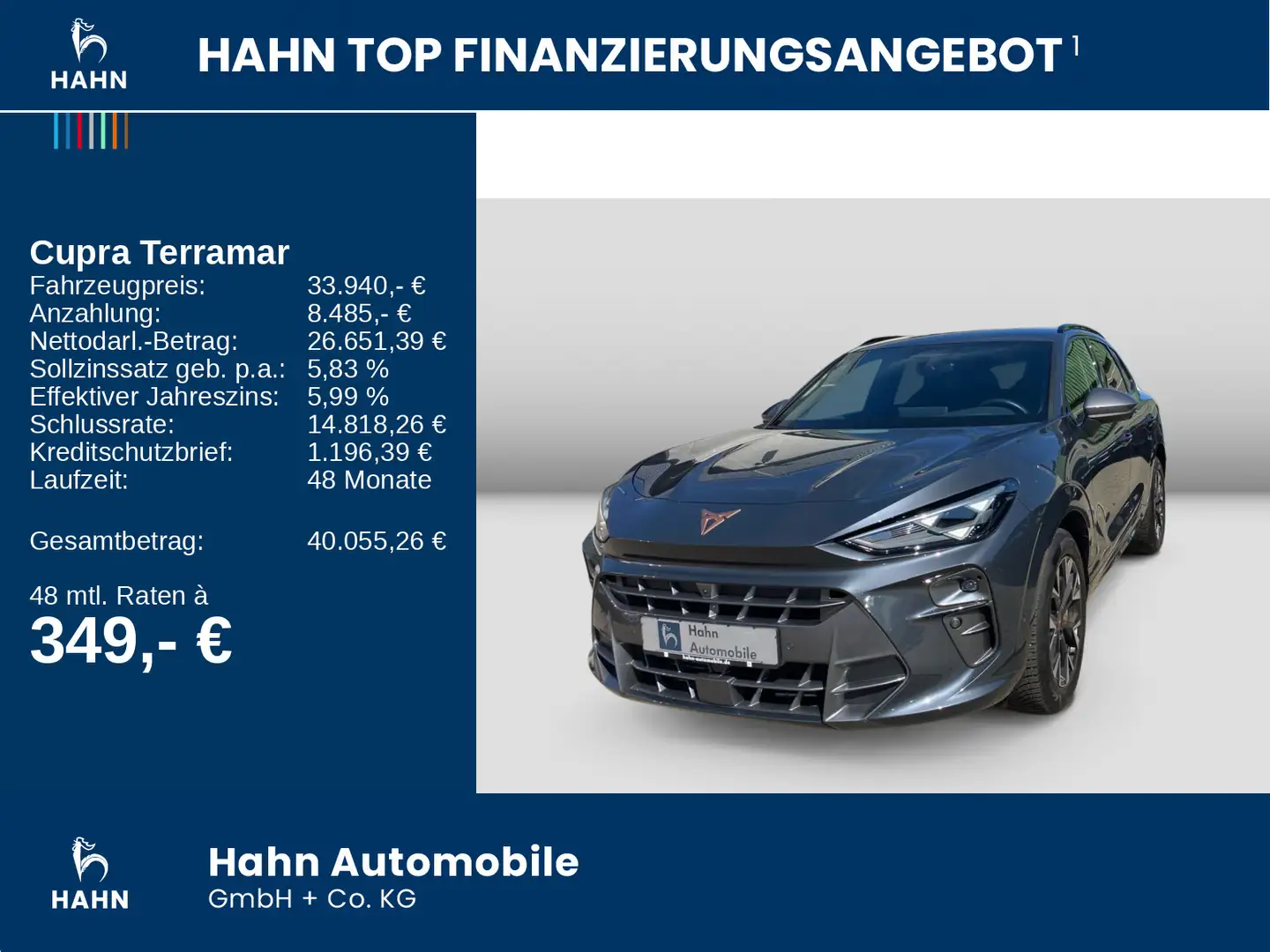 CUPRA Terramar 1.5TSI DSG AHK-Vorb. AreaV HuD LED Navi Grau - 2
