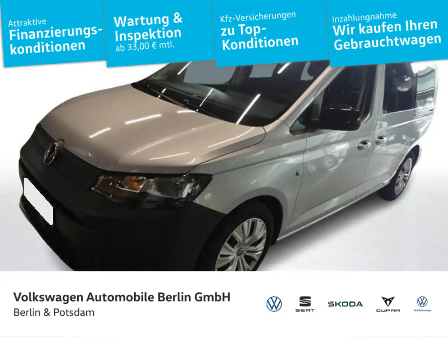 Volkswagen Caddy 2.0 TDI Klima Navi Stdhz PDC SHZ Silber - 1