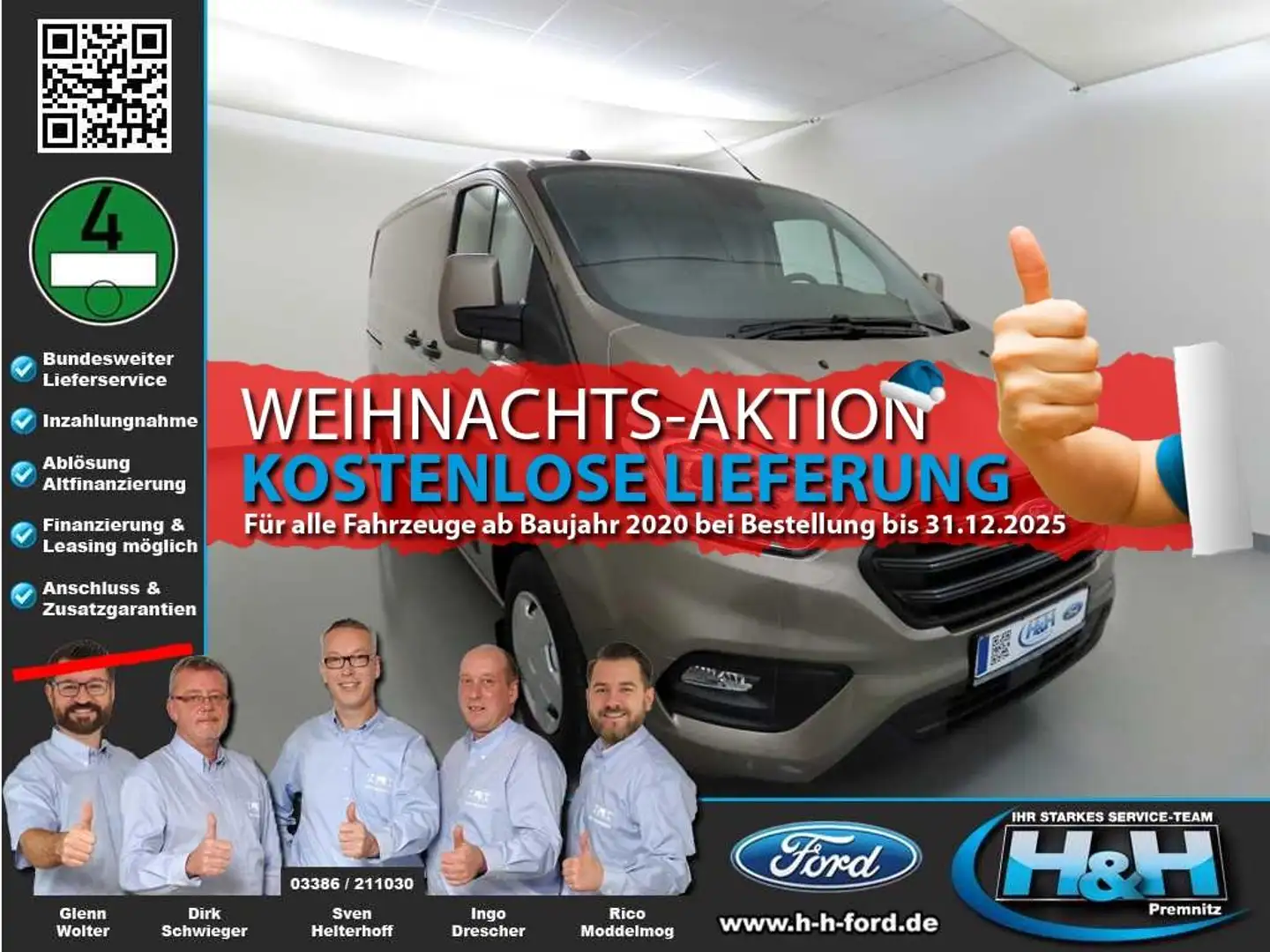 Ford Transit Custom 2.0 280 L1 Trend AHK+Kamera Argent - 1