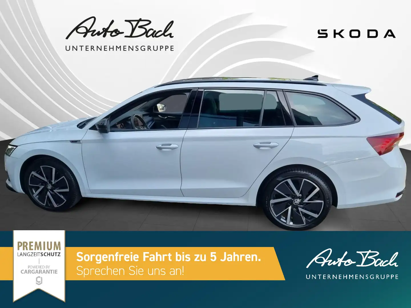 Skoda Octavia Combi 2.0TDI Sportline DSG Navi Panorama Weiß - 2