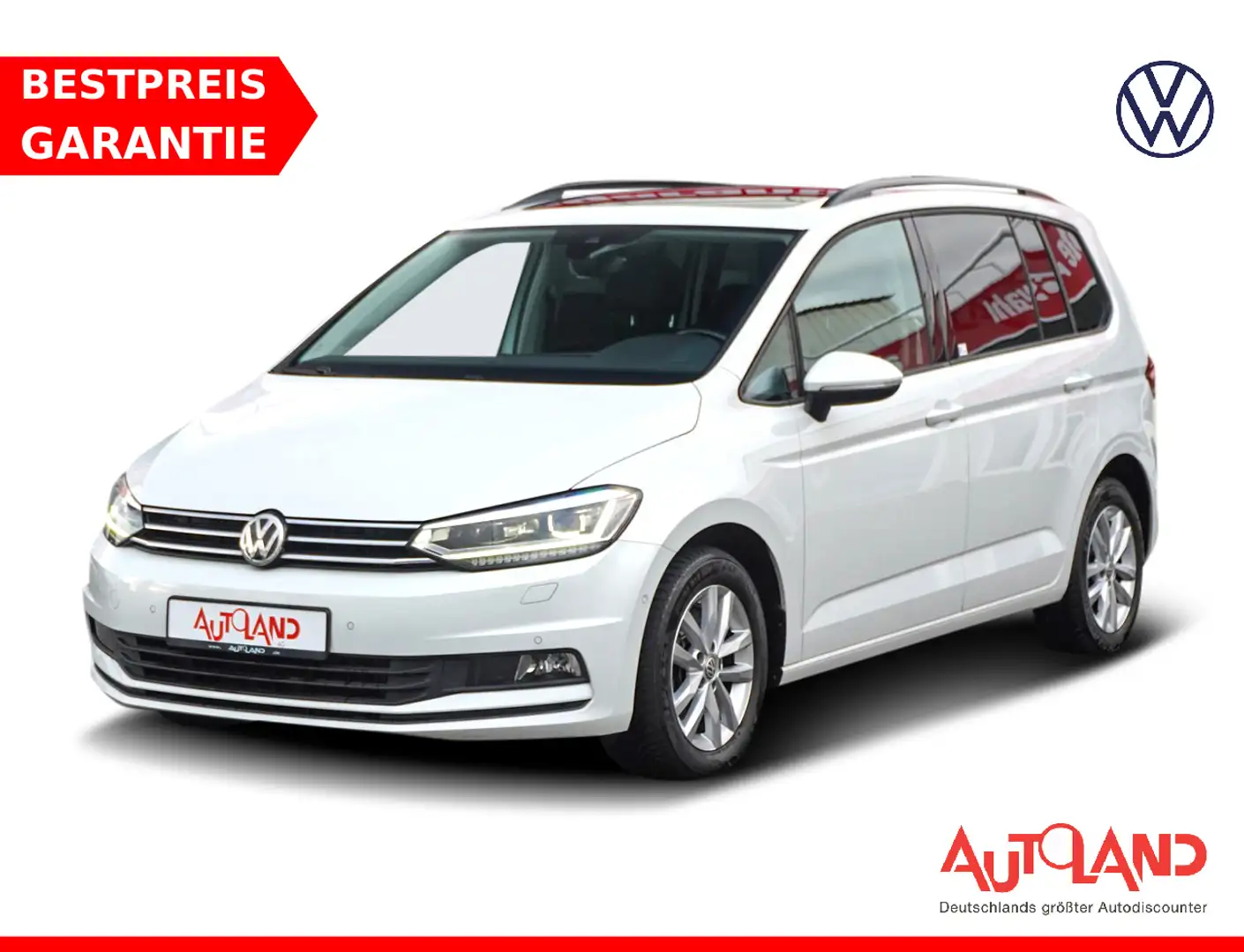 Volkswagen Touran 1.6 TDI Highline DSG LED Navi PDC DAB Blanc - 1