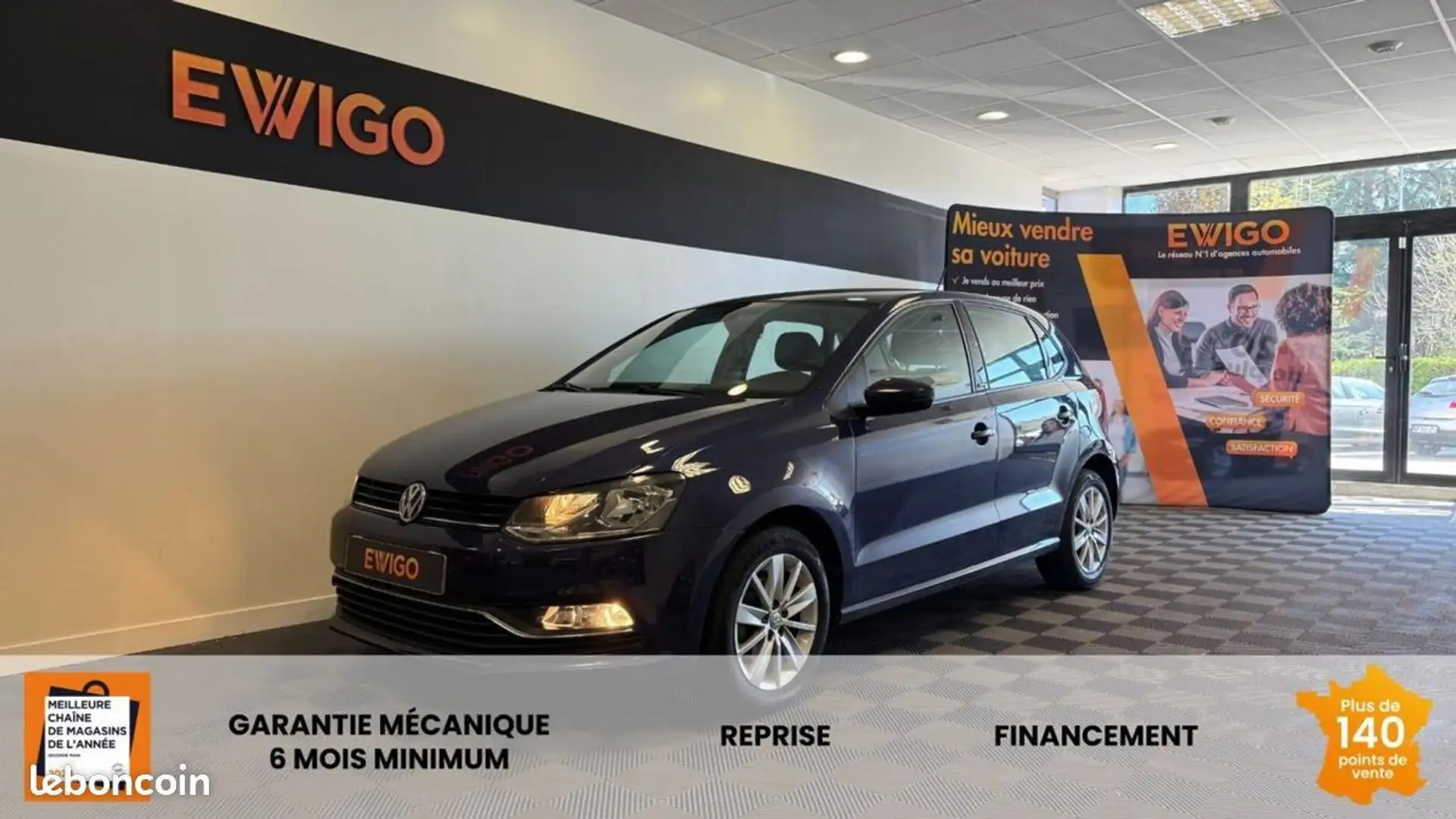 Volkswagen Polo 1.2 TSI 90 BLUEMOTION ALLSTAR %2B AIDE AU PARKING  Bleu - 1