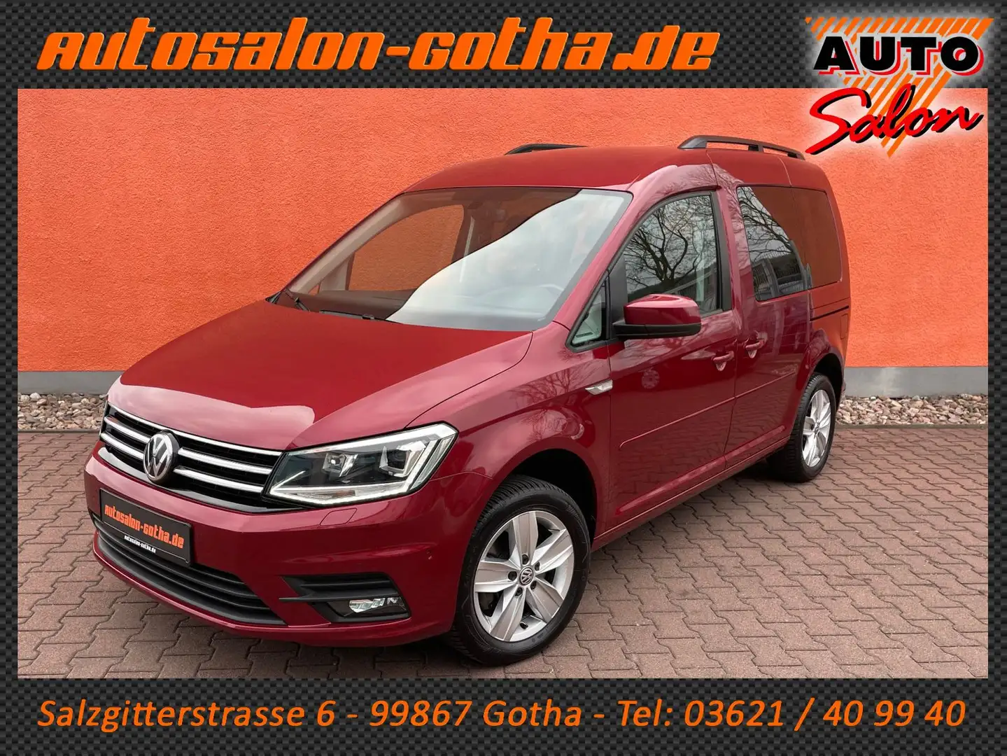 Volkswagen Caddy 1.4 TSI Comfortline XENON+APPS FsHZG SHZG Красный - 1