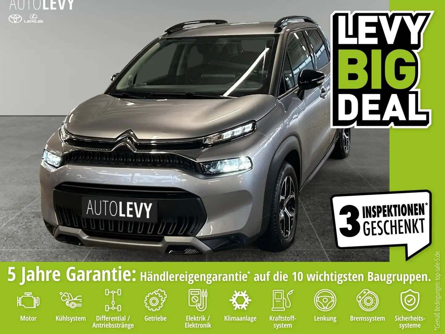Citroen C3 Aircross 1.2 PureTech +Navi+PDC+LED+Spurh.+ Silber - 1