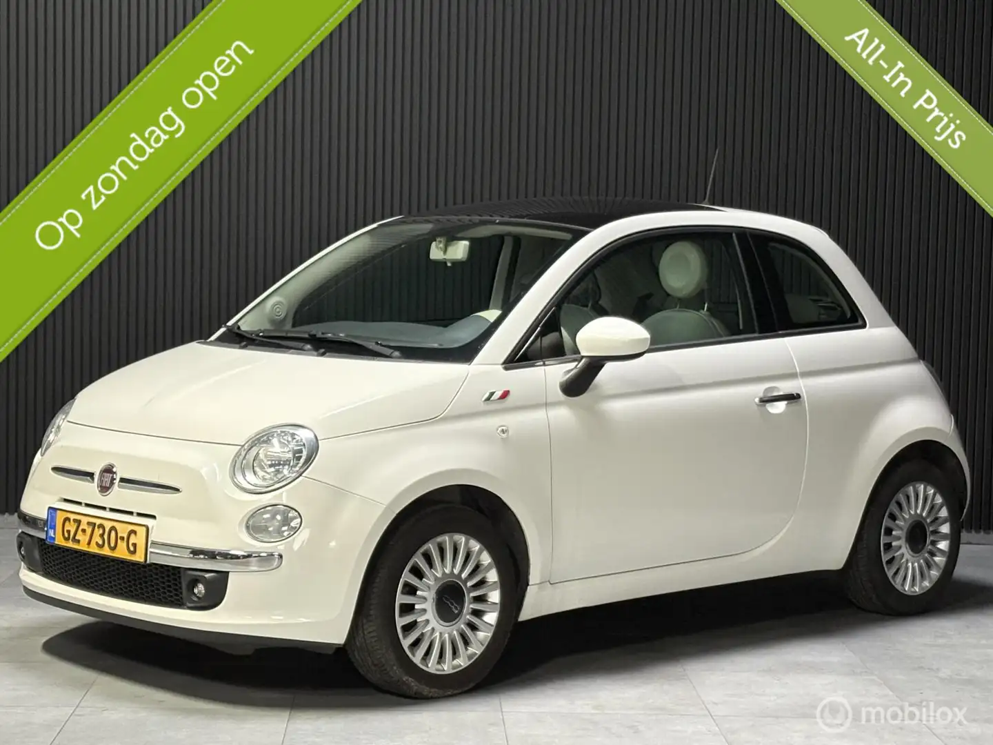 Fiat 500 1.2 Lounge - Goed onderhouden - Panorama - Nette s Wit - 1