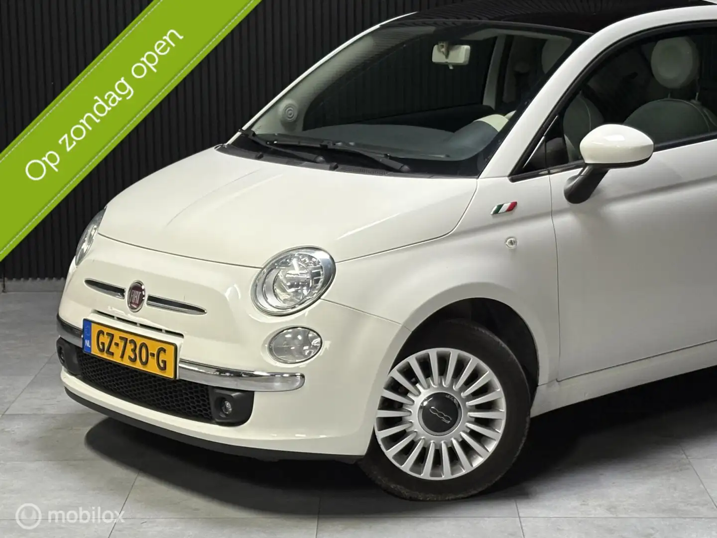 Fiat 500 1.2 Lounge - Goed onderhouden - Panorama - Nette s Wit - 2