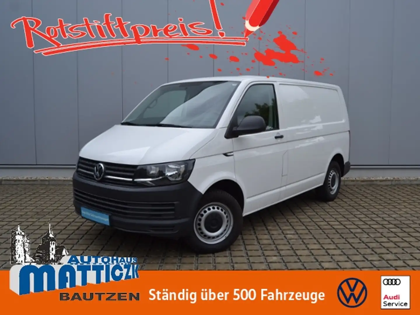 Volkswagen T6 Transporter Kasten 2.0 TDI 150 PS KOMFORT+ELEKTRIK/COMP.-AUDI Weiß - 1