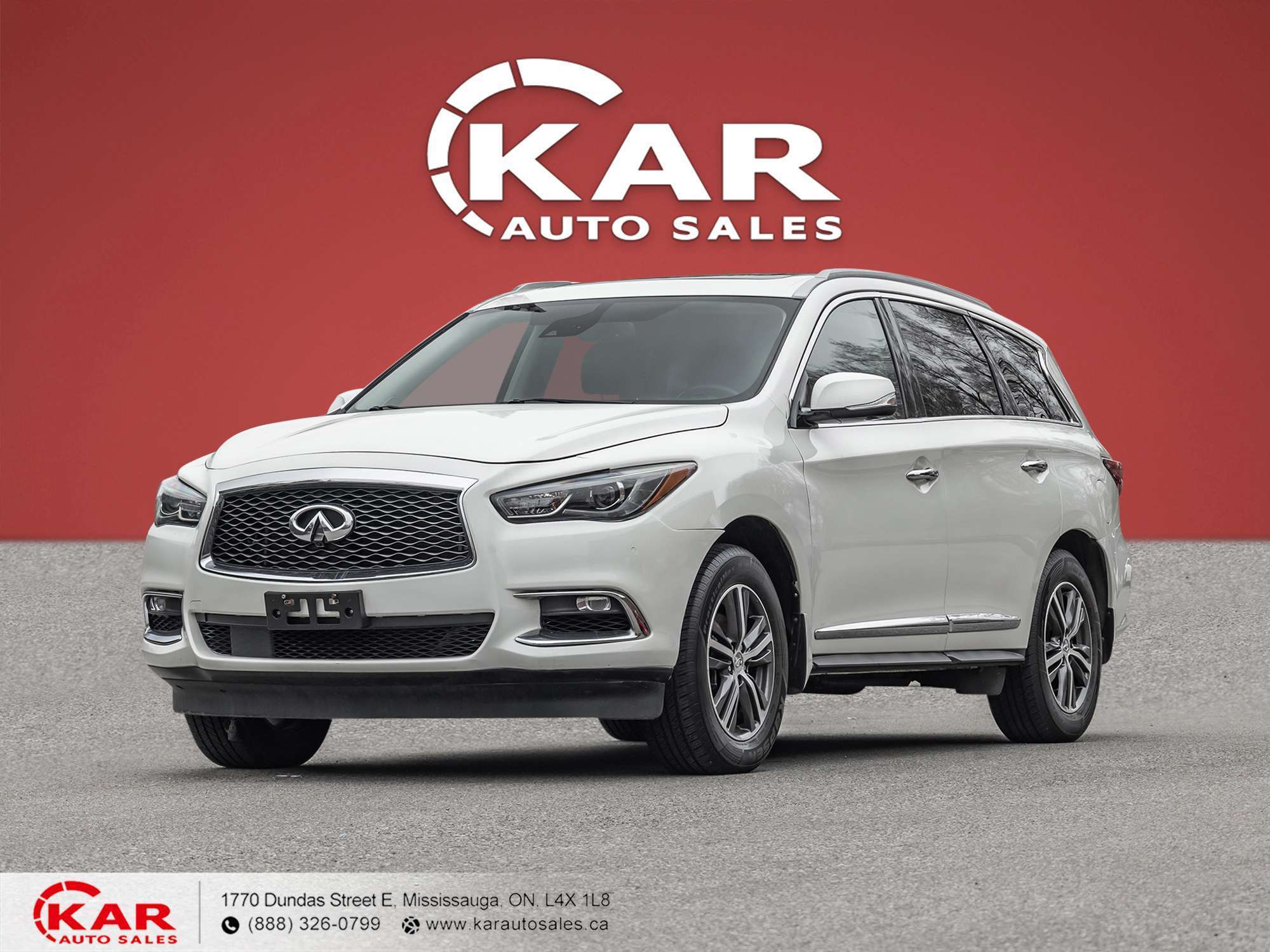 White 2019 INFINITI QX60 SUV / Crossover All-Wheel Drive Continuously Variable Transmission