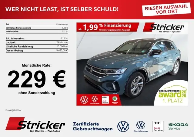 Volkswagen T-Roc R Line 1.5TSI 229, ohne Anzahlung Navi AHK Kamera